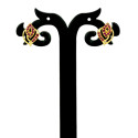 Exquisite Designer Gold Plated Stone Ear Studs