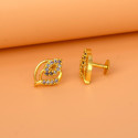 Exquisite Designer Gold Plated Stone Ear Studs