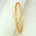Delicate Gold Plated Wave Pattern Bangles