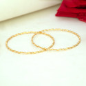 Delicate Gold Plated Wave Pattern Bangles