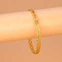 Delicate Gold Plated Wave Pattern Bangles