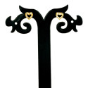 Cute Small Gold Plated CZ Heart Ear Studs