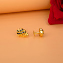 Stylish Gold Plated Stone Tear Drop Stud Earrings
