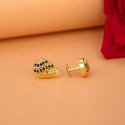 Stylish Gold Plated Stone Tear Drop Stud Earrings