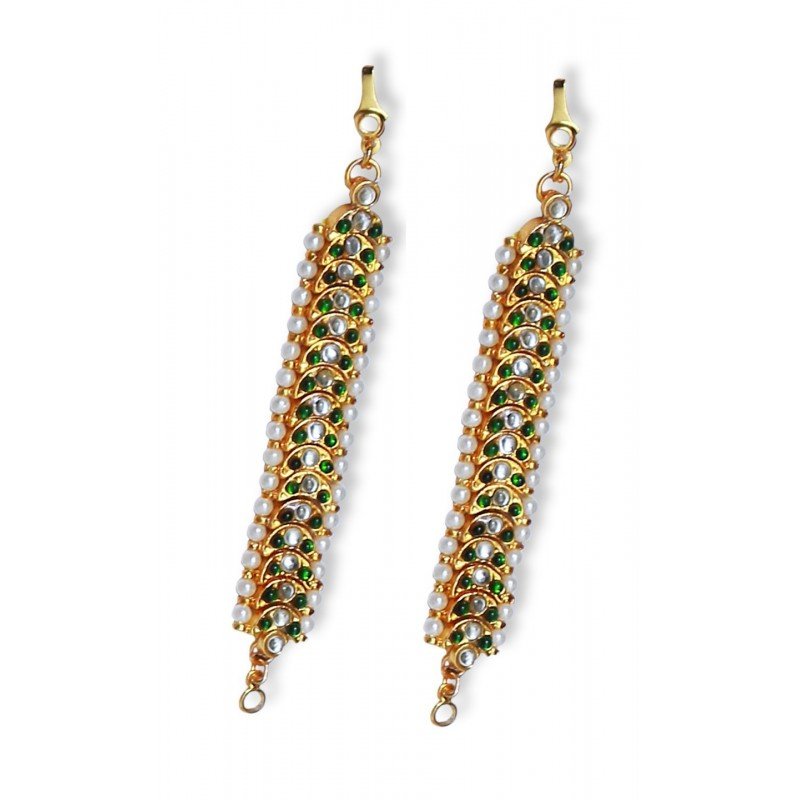 Priyaasi MultiColor Floral Pearl Layered GoldPlated Earring Chain Buy  Priyaasi MultiColor Floral Pearl Layered GoldPlated Earring Chain Online  at Best Price in India  Nykaa