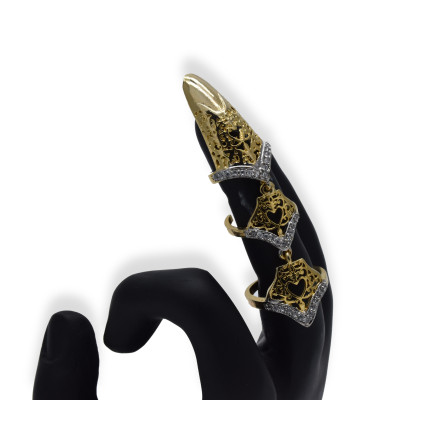Stylish Cz Stone Nail Ring