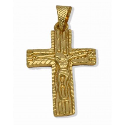 Micro Gold Plated Designer Cross Pendant