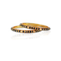 Stylish Black Crystal And Golden Bead Bangles