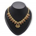 Gold Plated Ethnic Green Palakka Necklace