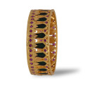 One Gram Gold Traditional Green Broad Nagapadam Bangle