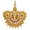 Gold Plated Semi-Precious Stones Lakshmi Net Pendant