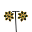 One Gram Gold Plated Floral Big Nagapadam Ear Stud