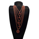 Premium Multi Strand Ruby Long Chain