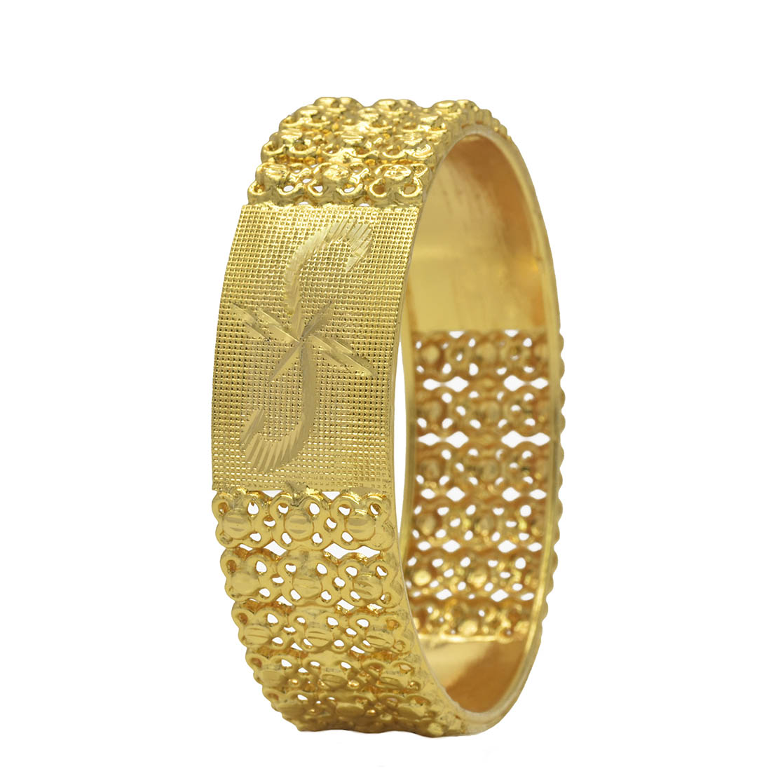 Gold Plated Broad Bangle