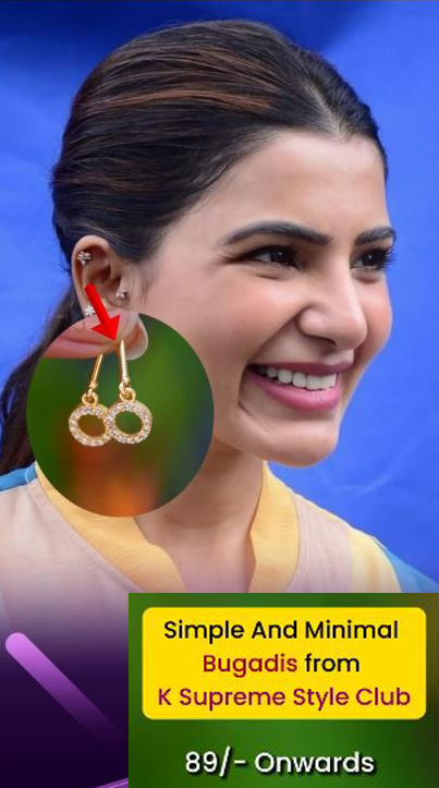CZ Gold Plated Bugadi Earrings
