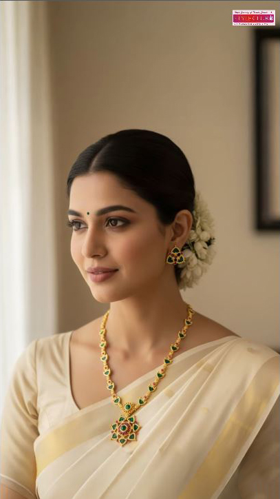 Floral-Pendant-Palakka-Long-Necklace