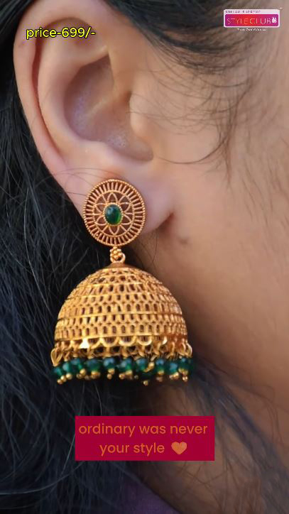Traditional Matte Jhumka Earrings